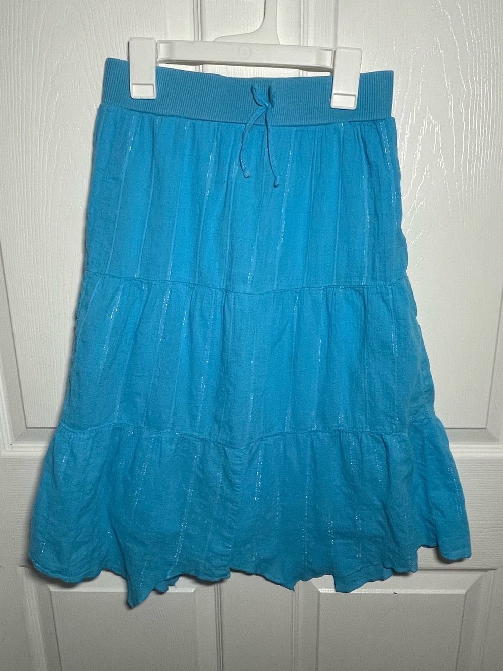 My Michelle Bright Blue Tiered Skirt with Stretchy Waist
